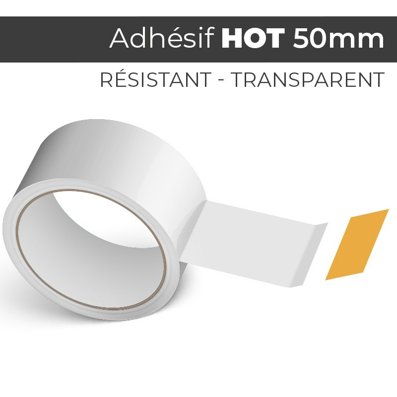 HOT Clair 50mm - Ruban Adhésif Colle Hotmelt