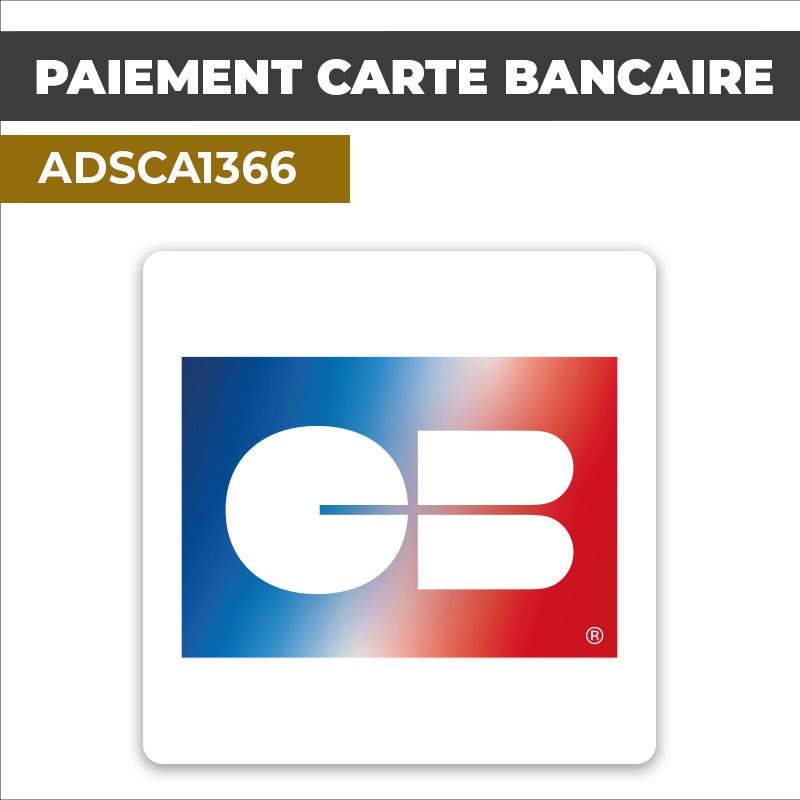 Autocollant PAIEMENT CARTE BANCAIRE | Moyens de paiement