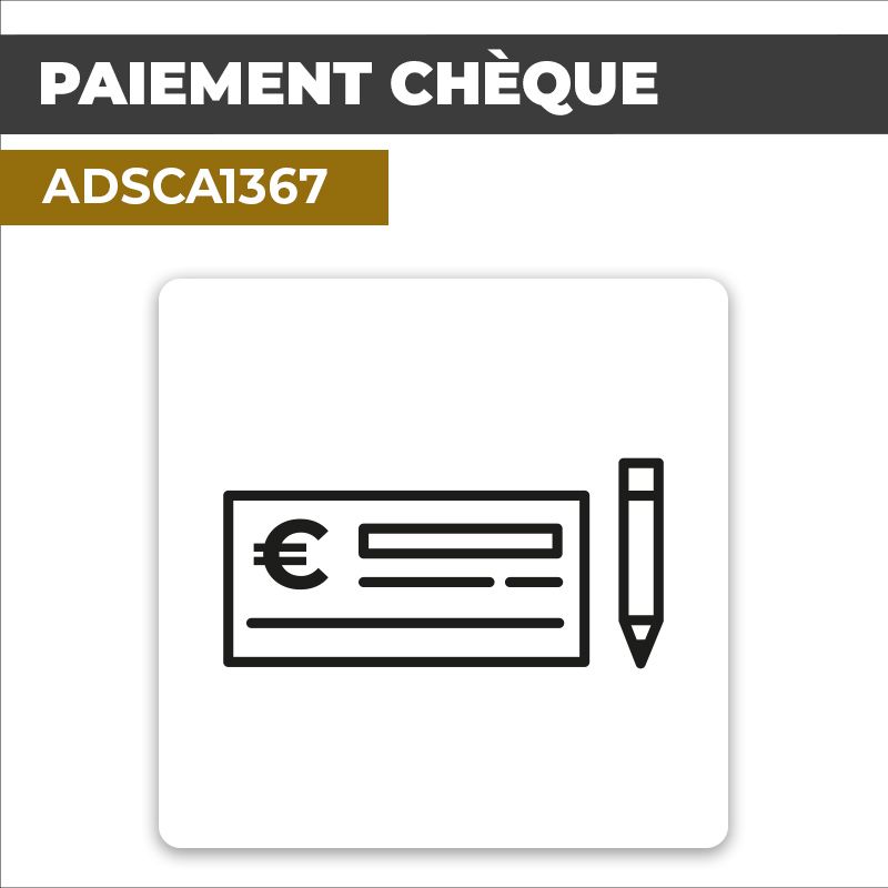 Autocollant PAIEMENT CHÈQUE | Moyens de paiement