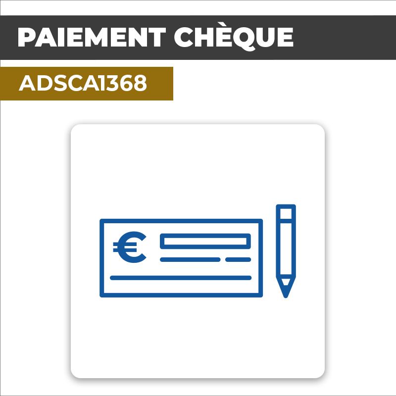 Autocollant PAIEMENT CHÈQUE | Moyens de paiement