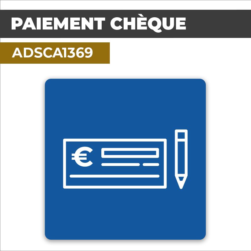Autocollant PAIEMENT CHÈQUE | Moyens de paiement