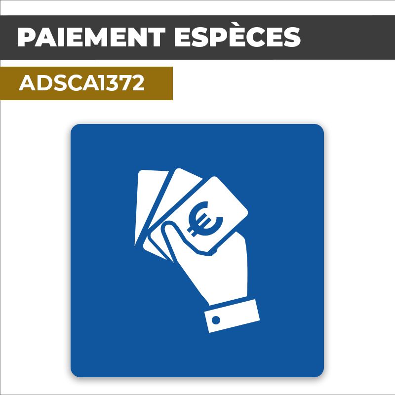 Autocollant PAIEMENT ESPÈCES | Moyens de paiement
