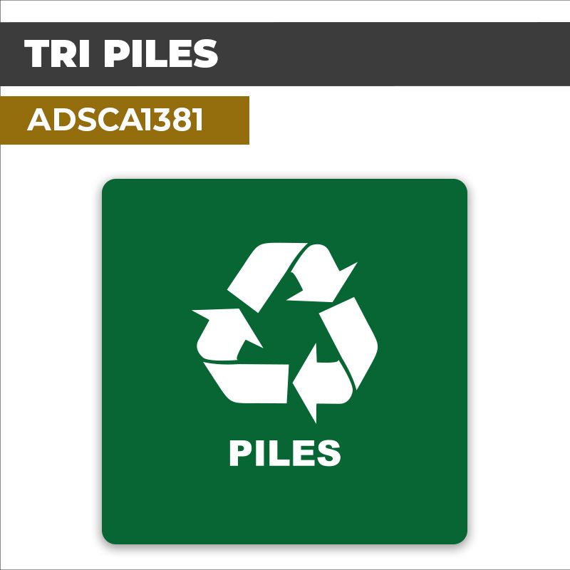 Autocollant TRI PILES | Recyclage et Tri sélectif