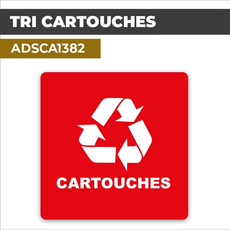 Autocollant TRI CARTOUCHES | Recyclage et Tri sélectif
