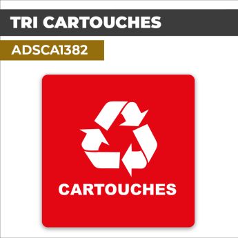 Autocollant TRI CARTOUCHES | Recyclage et Tri sélectif