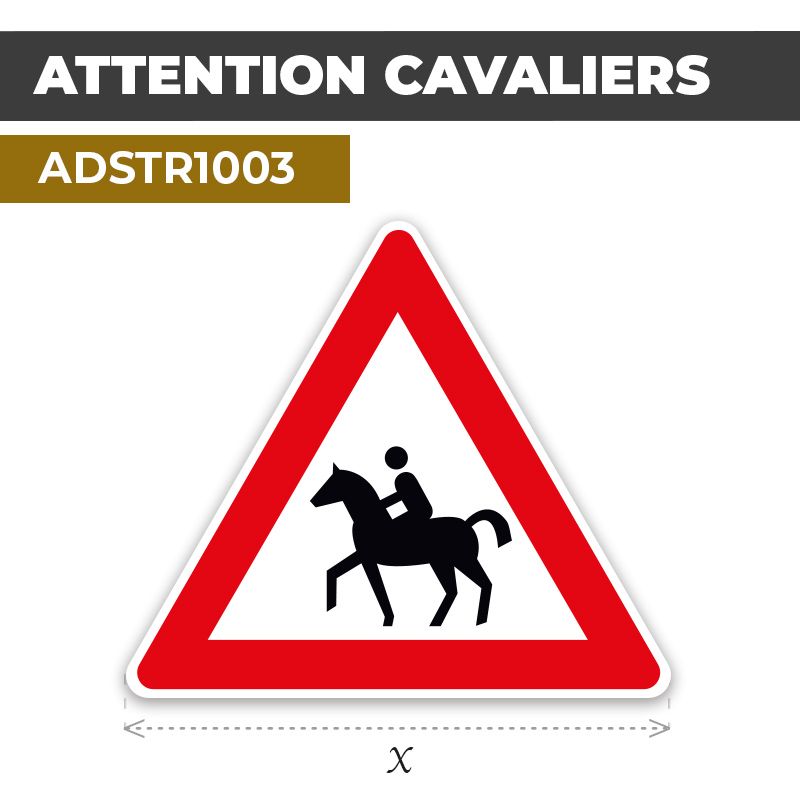Autocollant | CAVALIERS | Format Triangle