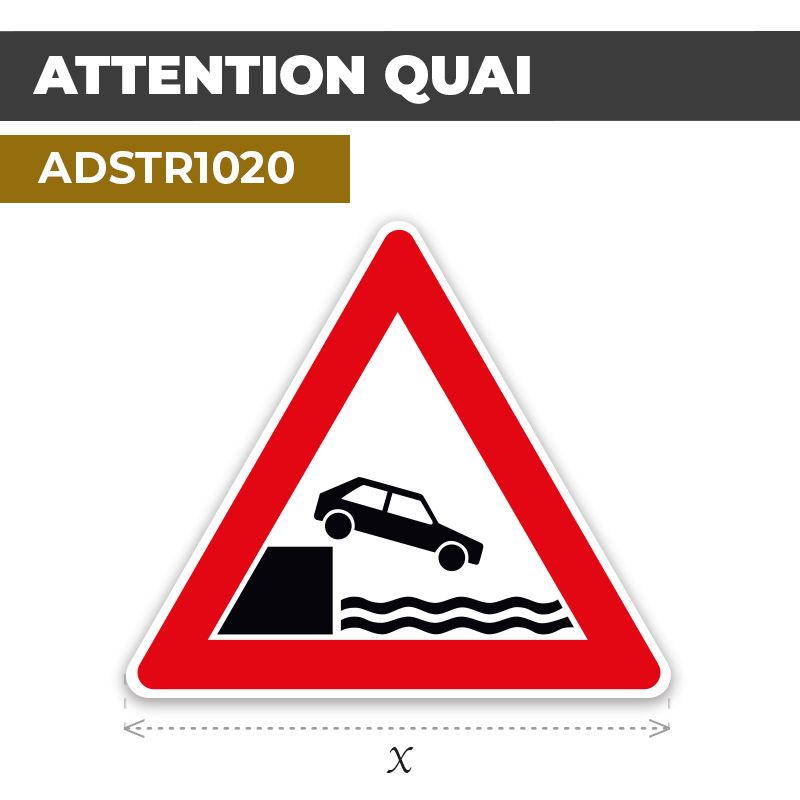 Autocollant | QUAI | Format Triangle