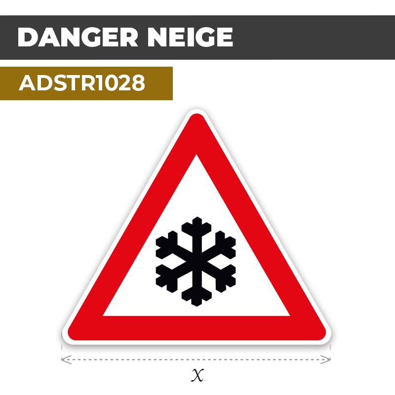 Autocollant | ZONE FROIDE | Format Triangle