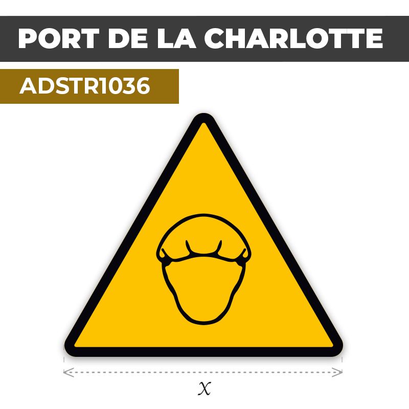 Autocollant | PORT DE LA CHARLOTTE | Format Triangle