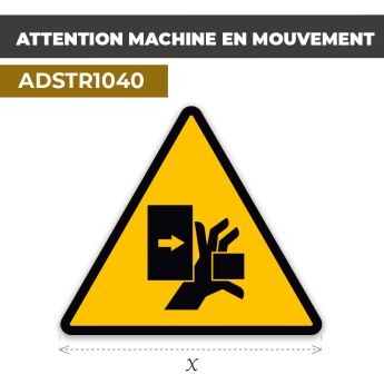 Autocollant | MACHINE EN MOUVEMENT | Format Triangle