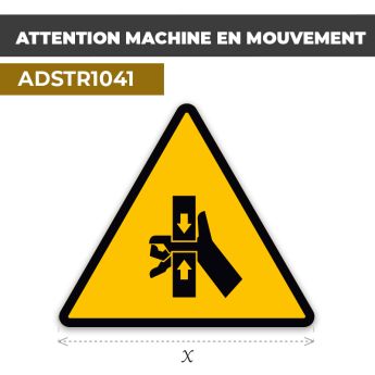 Autocollant | MACHINE EN MOUVEMENT | Format Triangle