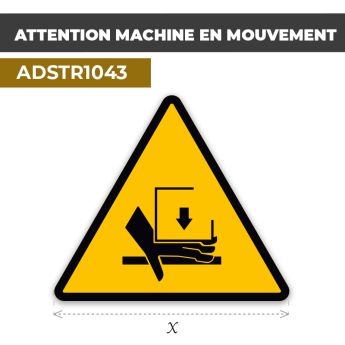 Autocollant | MACHINE EN MOUVEMENT | Format Triangle
