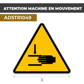 Autocollant | MACHINE EN MOUVEMENT | Format Triangle