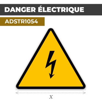 Autocollant | DANGER ELECTRIQUE | Format Triangle