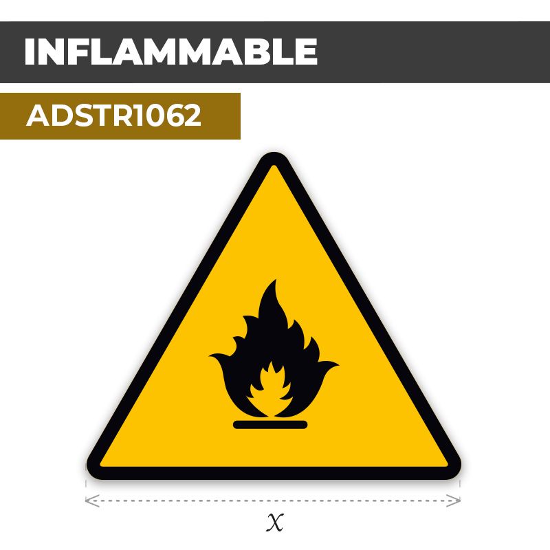 Autocollant | INFLAMMABLE | Format Triangle