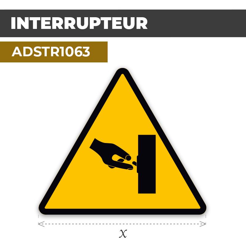 Autocollant | INTERRUPTEUR | Format Triangle