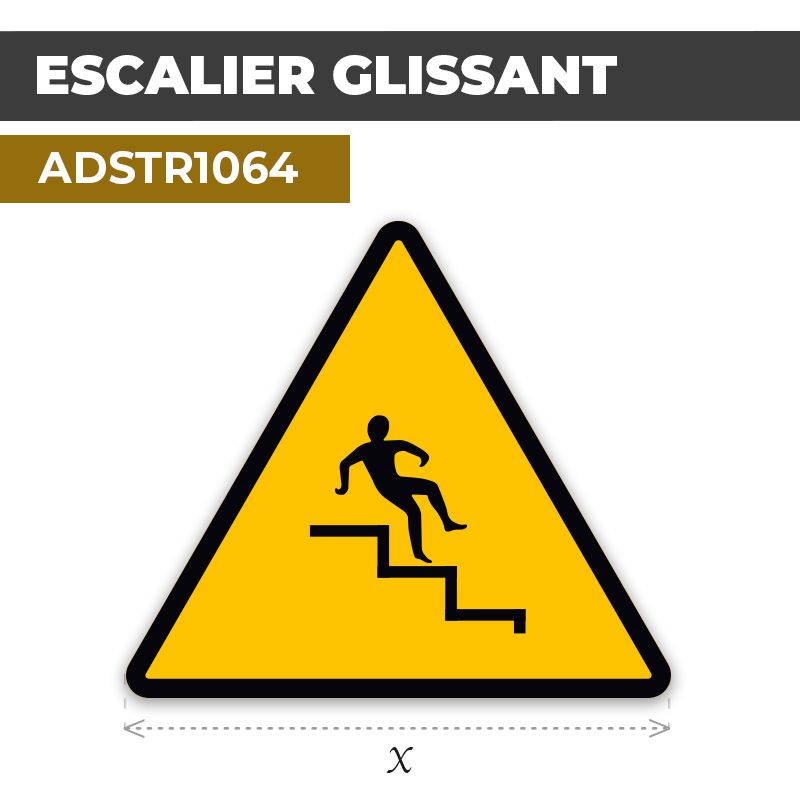 Autocollant | MARCHES GLISSANTES | Format Triangle