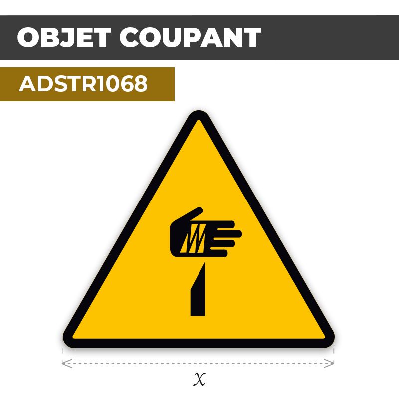 Autocollant | OBJET COUPANT | Format Triangle