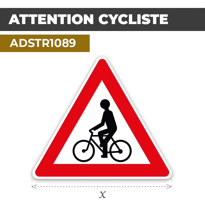 Autocollant | CYCLISTE| Format Triangle