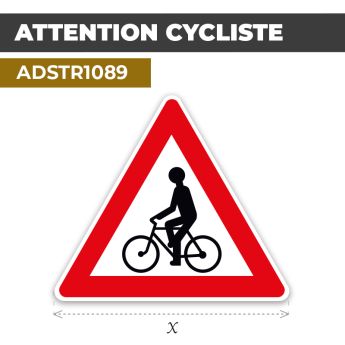 Autocollant | CYCLISTE| Format Triangle