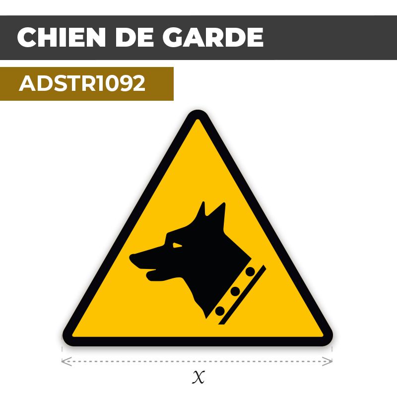 Autocollant | CHIEN DE GARDE | Sécurité des locaux