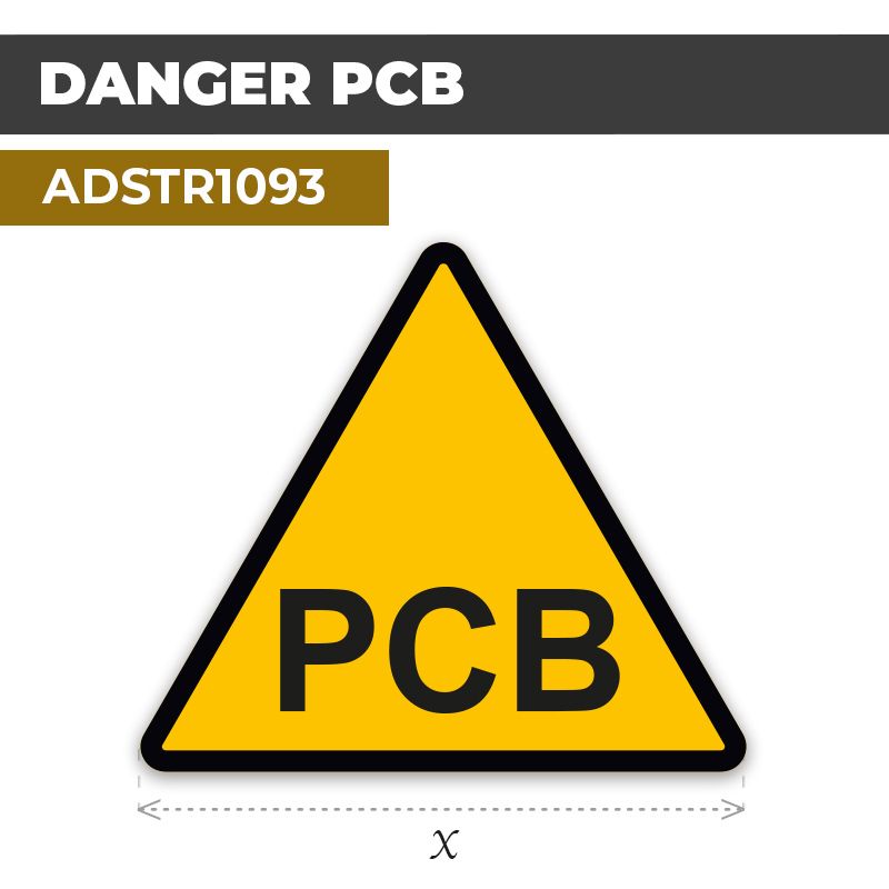 Autocollant | DANGER PCB | Produits dangereux