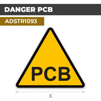 Autocollant | DANGER PCB | Produits dangereux