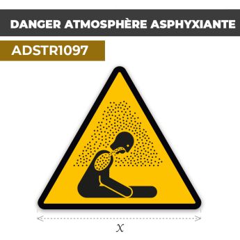 Autocollant | DANGER ATMOSPHÈRE ASPHYXIANTE | Industrie