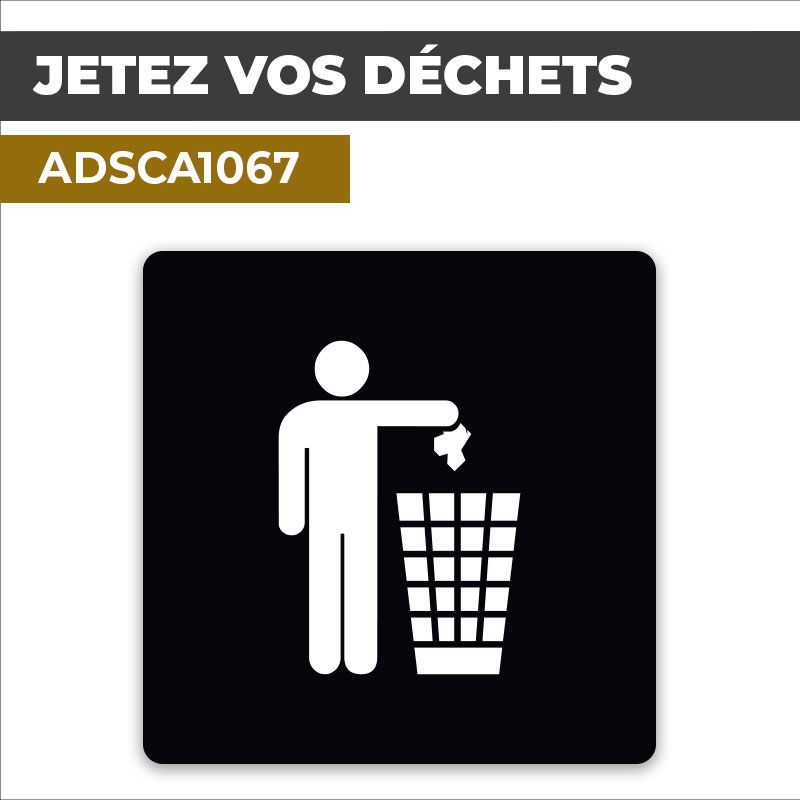 Autocollant JETEZ VOS DECHETS | Comportements à respecter