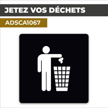 Autocollant JETEZ VOS DECHETS | Comportements à respecter