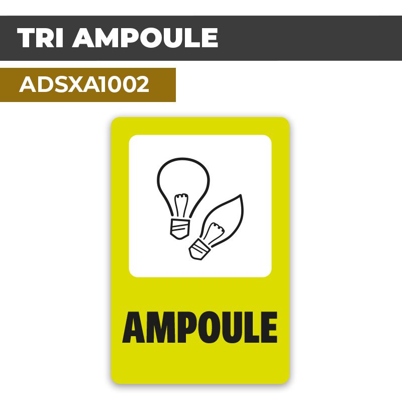 Autocollant TRI AMPOULE | Tri Sélectif et Recyclage