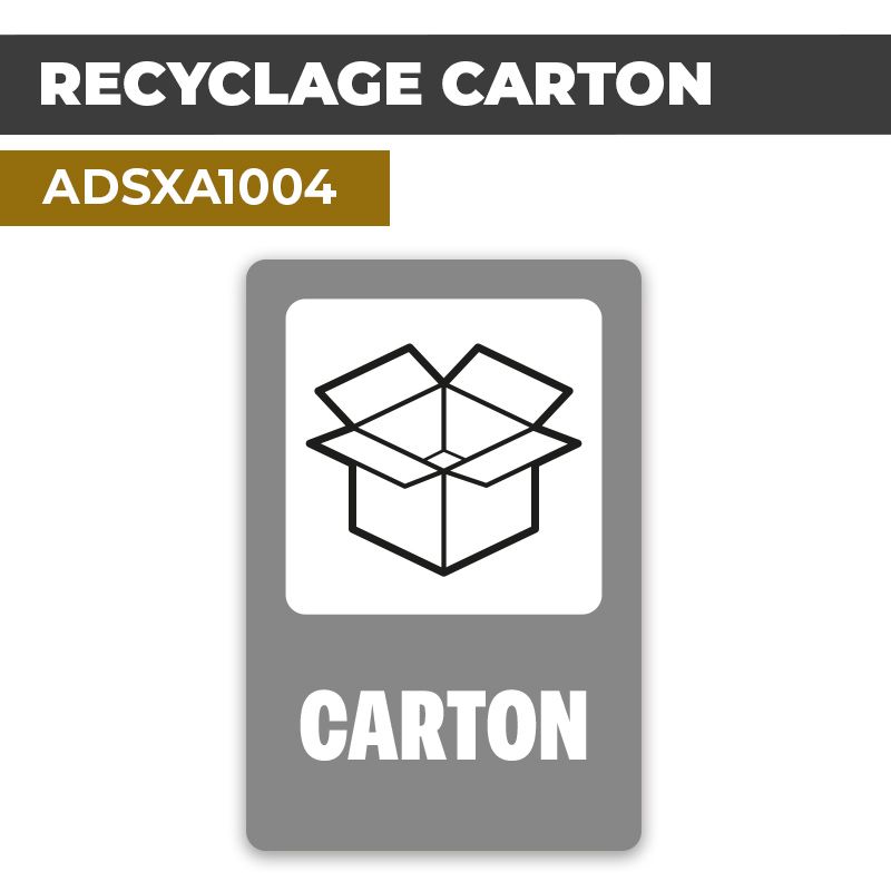 Autocollant RECYCLAGE CARTON | Tri Sélectif et Recyclage