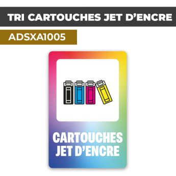 Autocollant TRI CARTOUCHES JET D'ENCRE | Tri Sélectif et Recyclage