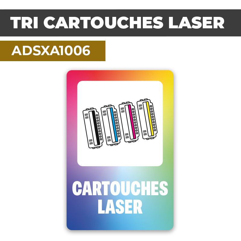Autocollant TRI CARTOUCHES LASER | Tri Sélectif et Recyclage