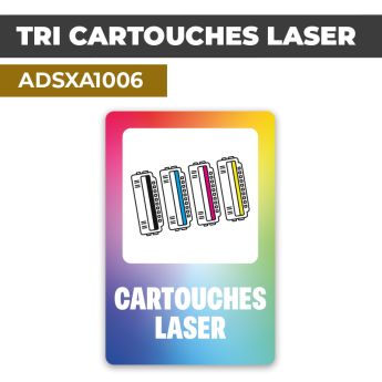Autocollant TRI CARTOUCHES LASER | Tri Sélectif et Recyclage