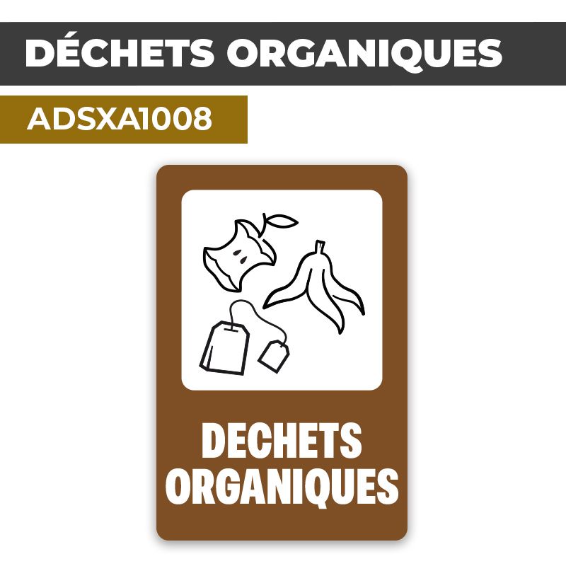 Autocollant DÉCHETS ORGANIQUES | Déchets et Poubelles