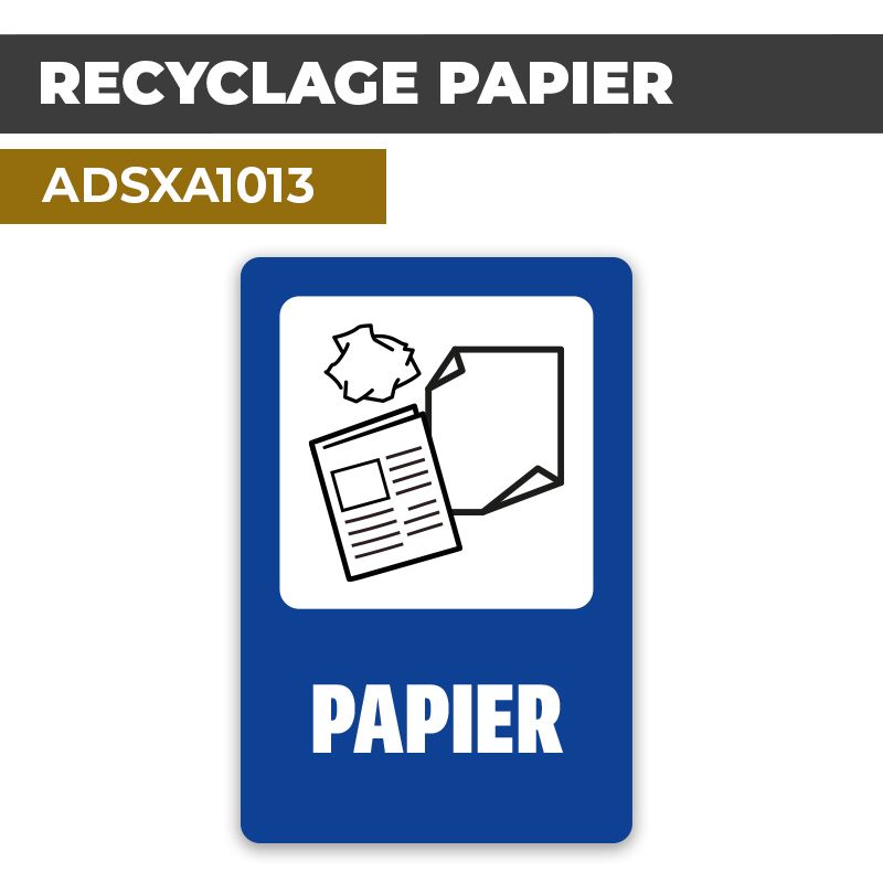 Autocollant RECYCLAGE PAPIER | Tri Sélectif et Recyclage