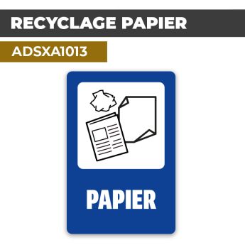 Autocollant RECYCLAGE PAPIER | Tri Sélectif et Recyclage