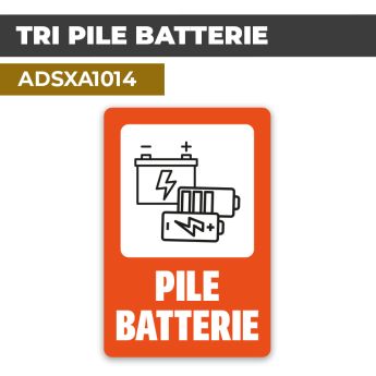 Autocollant TRI PILE BATTERIE | Tri Sélectif et Recyclage