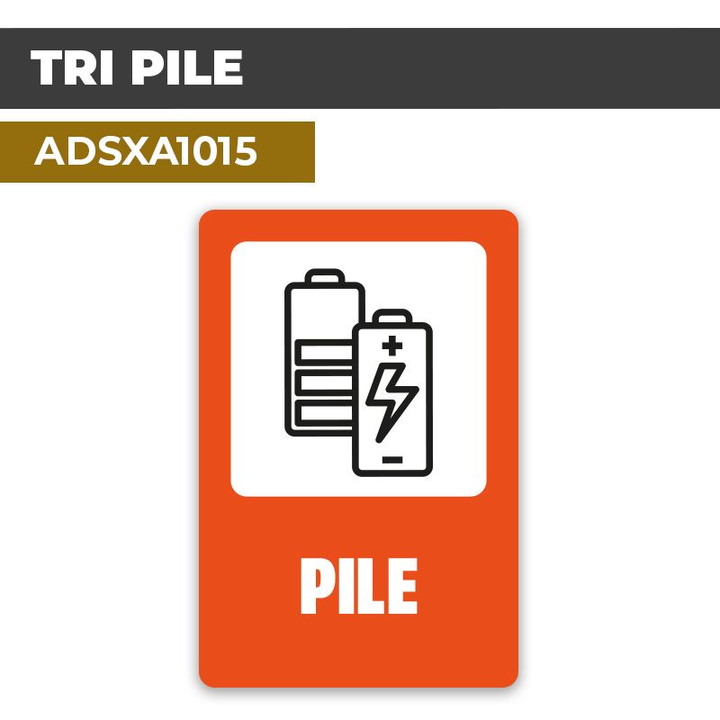 Autocollant TRI PILE | Tri Sélectif et Recyclage