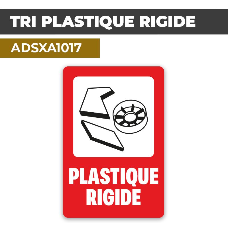 Autocollant TRI PLASTIQUE RIGIDE | Tri Sélectif et Recyclage