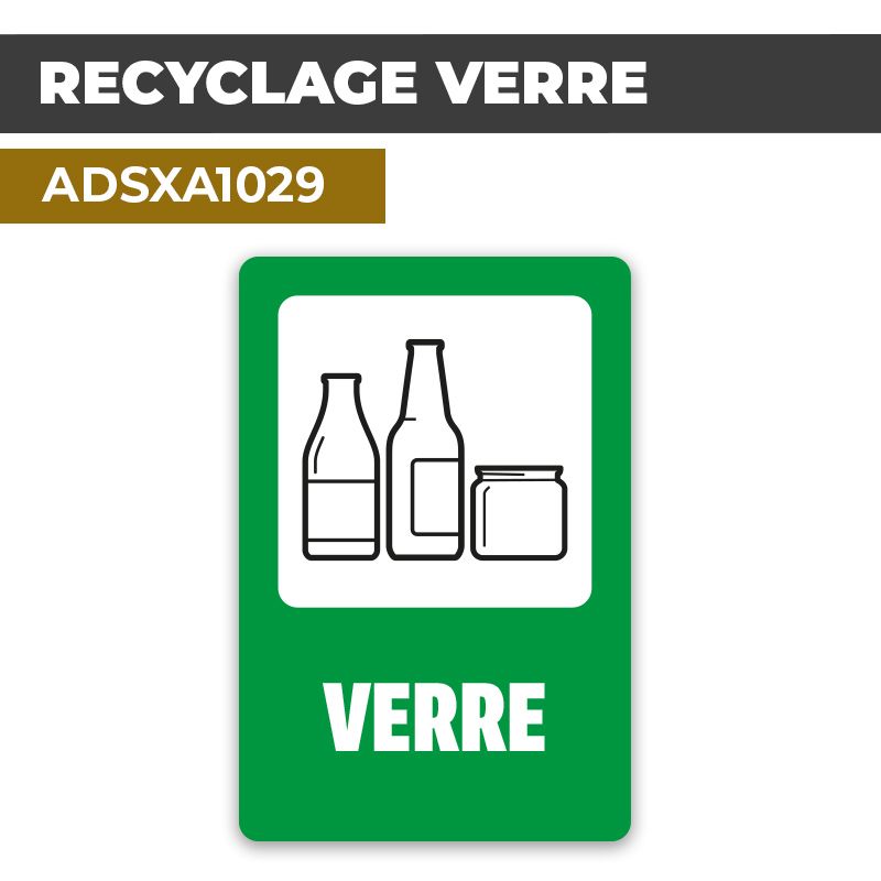 Autocollant RECYCLAGE VERRE | Tri Sélectif et Recyclage