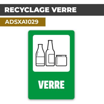 Autocollant RECYCLAGE VERRE | Tri Sélectif et Recyclage