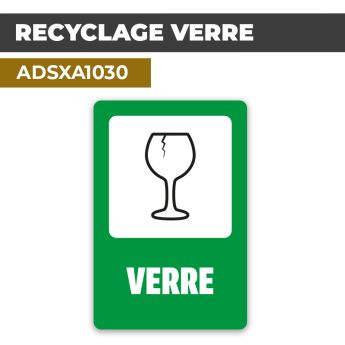 Autocollant RECYCLAGE VERRE | Tri Sélectif et Recyclage