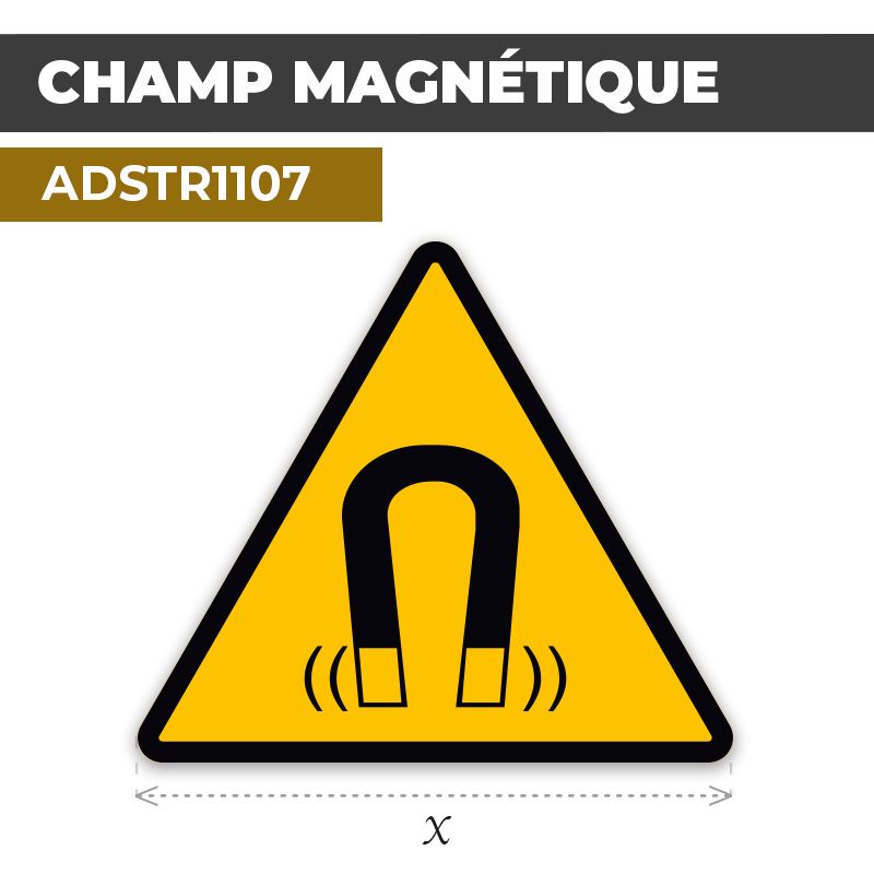 Autocollant | CHAMP MAGNÉTIQUE | Prudence