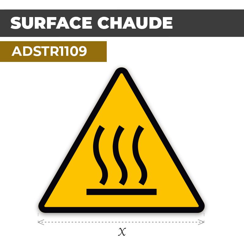 Autocollant | SURFACE CHAUDE | Prudence