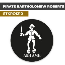Sticker | PIRATE BARTHOLOMEW ROBERTS | Drapeau Pirate