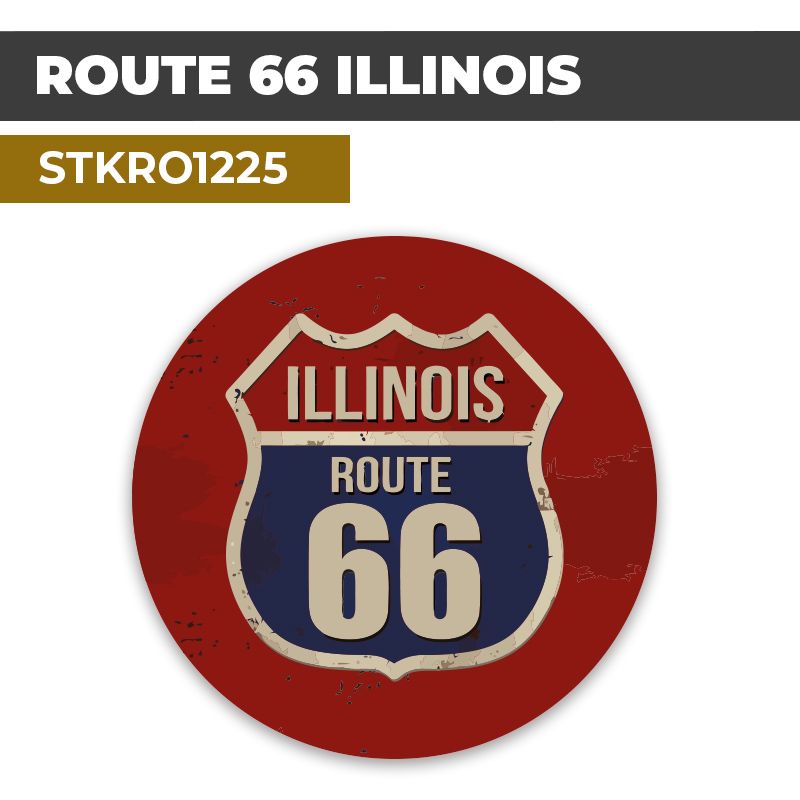 Sticker | ROUTE 66 ILLINOIS | Pop-Culture