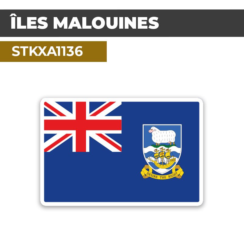Sticker ÎLES MALOUINES | Drapeaux Pays