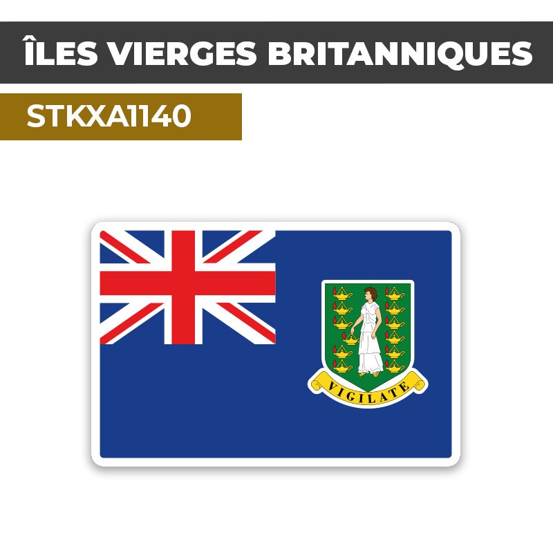 Sticker ÎLES VIERGES BRITANNIQUES | Drapeaux Pays